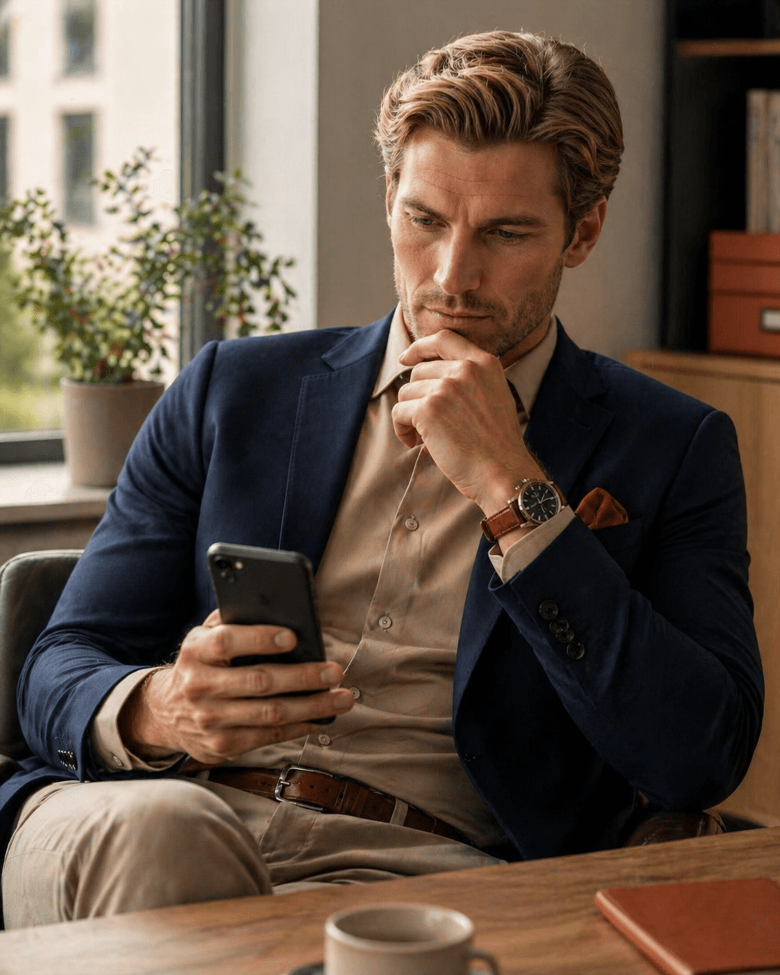 Agent on phone