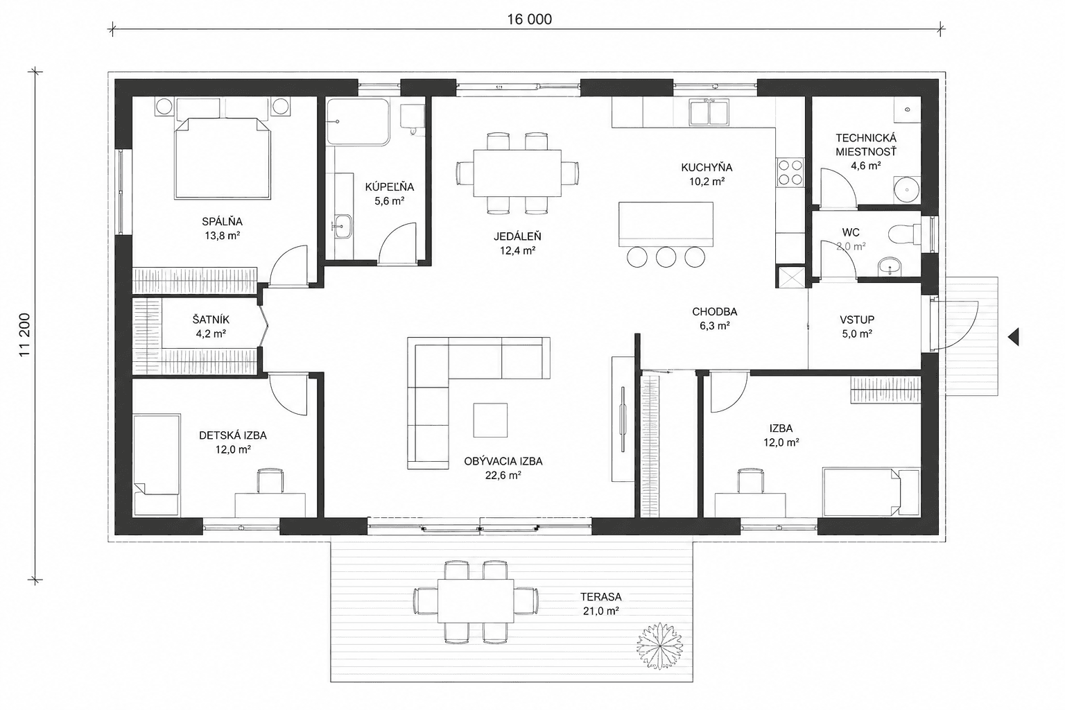 Moderný 4-izbový rodinný dom s terasou, záhradou a premyslenou dispozíciou - Image 2