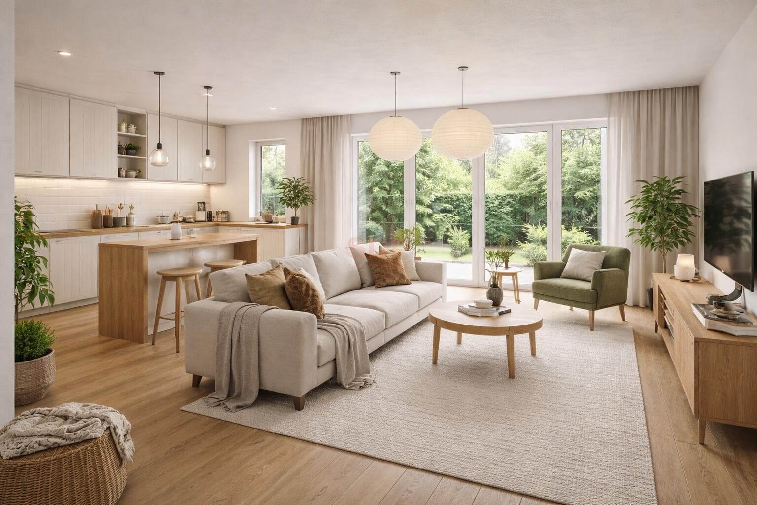 Nowoczesny dom w zabudowie szeregowej | 106 m² | Ogród + taras – pilt 1