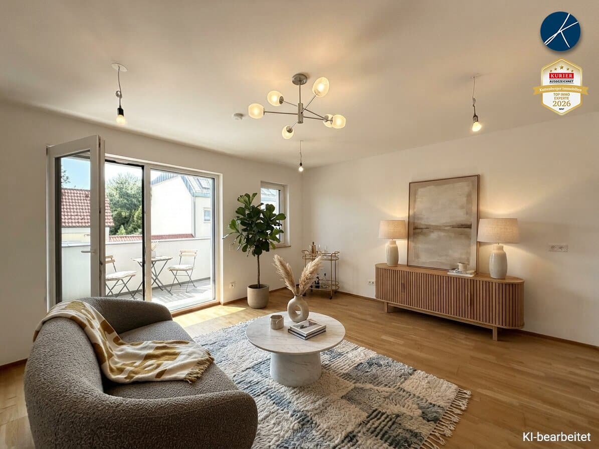 Erstbezug: 2-Zimmer Wohnung mit ostseitigem Balkon